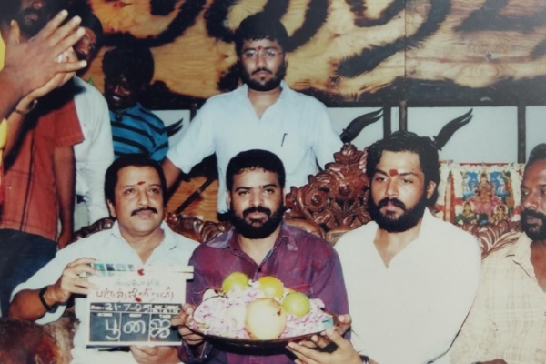 Paruthiveeran movie pooja photo trending in social media