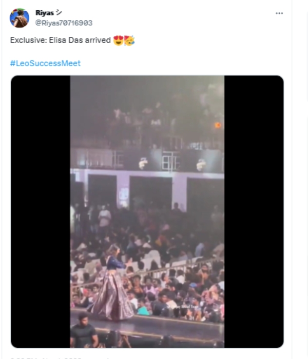 Actor Vijays Mother Shoba Chandrasekar attends Leo Success Meet Actor Vijays Mother Shoba Chandrasekar attends Leo Success Meet