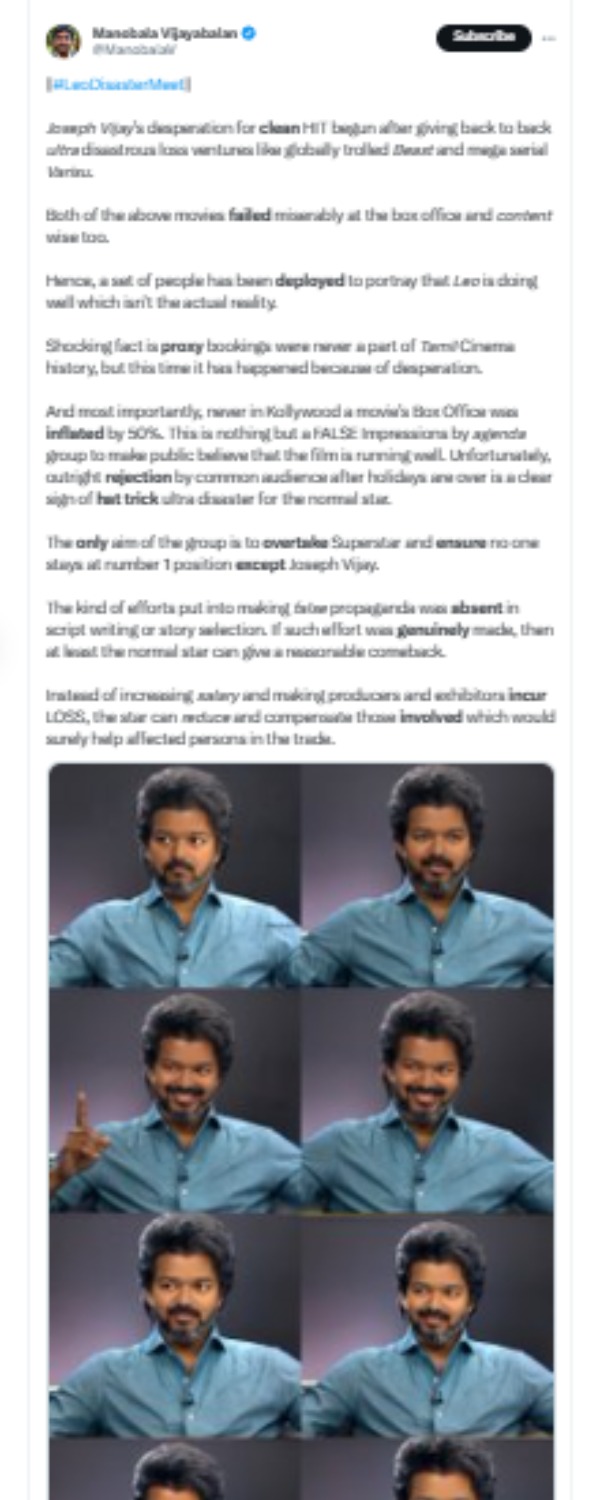  Leo Disaster Meet: Rajini fans trending Leo Disaster Against Vijay fans 