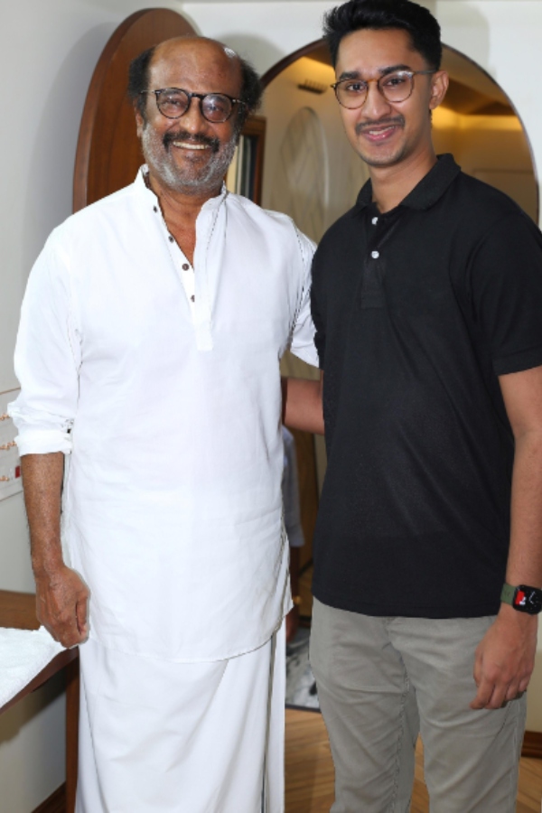  Rajini: Super Star Rajini met with his friend and Director Mahendran grandson