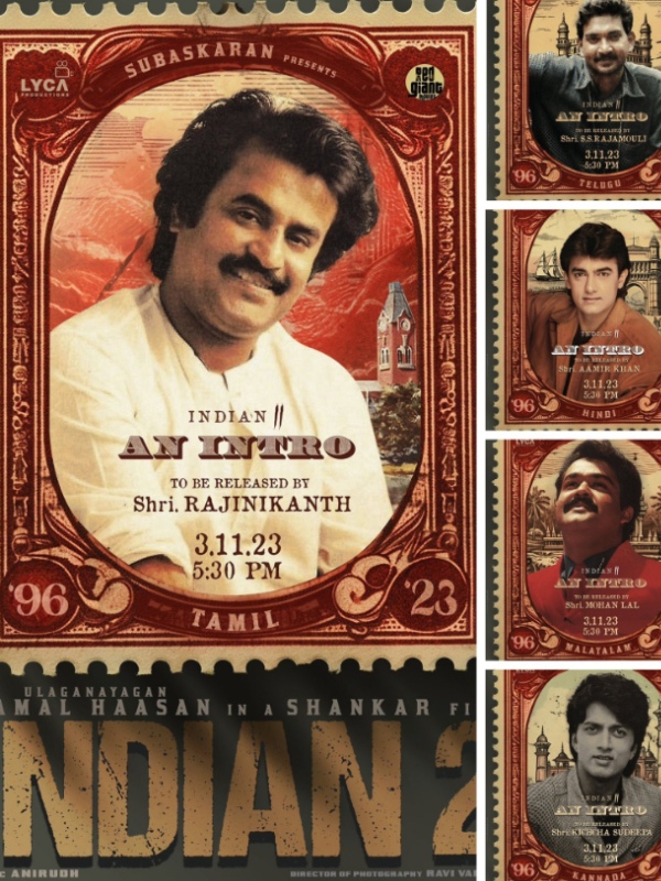 Indian 2: Mohanlal, Aamir Khan, Kiccha Sudeep, and Rajamouli will release Indian 2 Intro Teaser Indian 2: Mohanlal, Aamir Khan, Kiccha Sudeep, and Rajamouli will release Indian 2 Intro Teaser