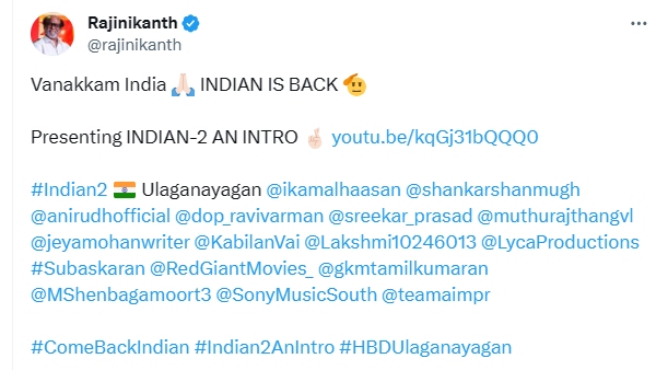 Indian 2: Kamal Hassans Indian 2 Intro Teaser released now Indian 2: Kamal Hassans Indian 2 Intro Teaser released now