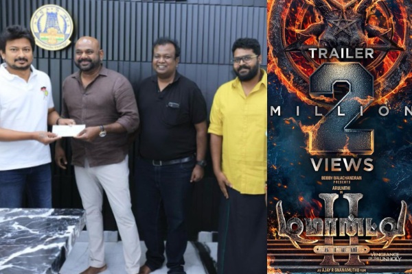 Actor Arulnithis Demonte colony 2 movie team gave Rs 15 Lakh to CM General relief fund