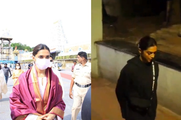 Bollywood actress Deepika Padukone visits Tirupati with her sister and Family