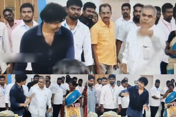 Bussy Anand angry on Vijays rain relief function 