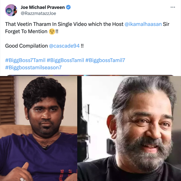 Joe Michael shares Bigg Boss troll video and raise question against Kamal Haasan