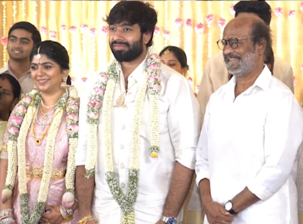  Rajini Kamal: Rajini and Kamal greetings to Adhik Ravichandran and Prabhus daughter Aishwarya wedding