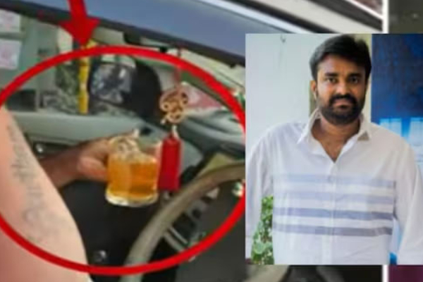 A drunkard young man attacked director AL Vijays car