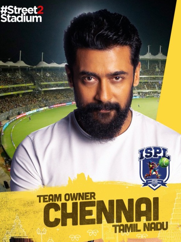 Suriya is the proud owner for Chennai team in ISPLT10 