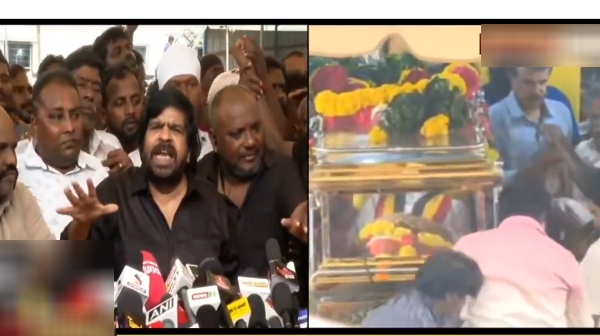T Rajendar pay tribute to Vijayakanth directly and says Simbu only told to attend the funeral