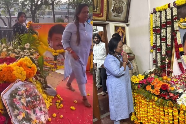 Kala master respects at the vijayakanth samadhi