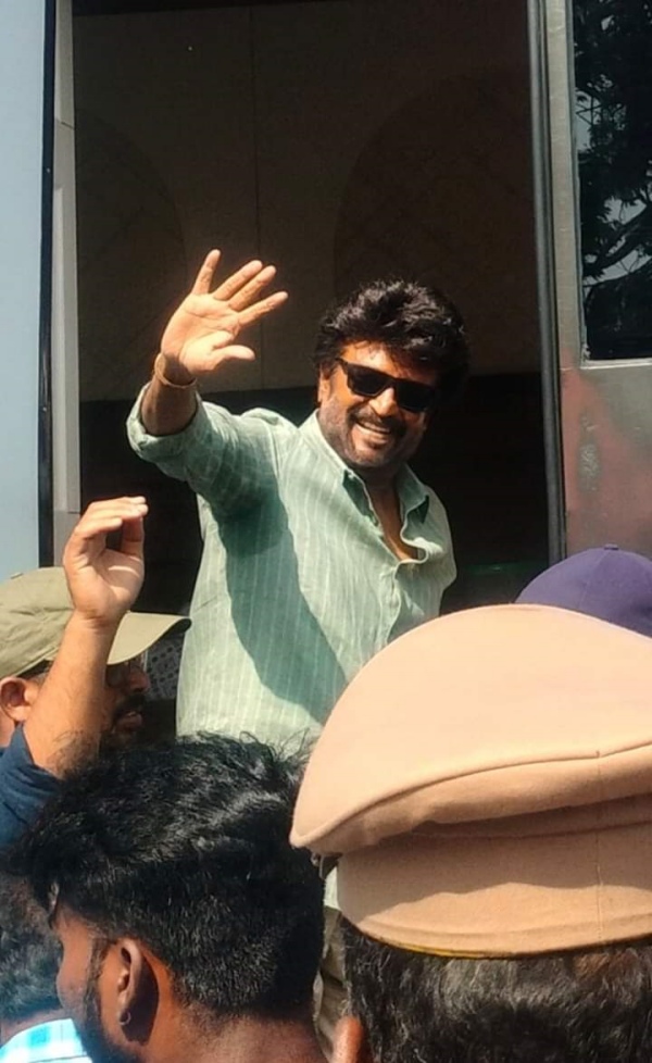 Vettaiyan Rajinikanth latest video at Pondicherry goes trending in social media