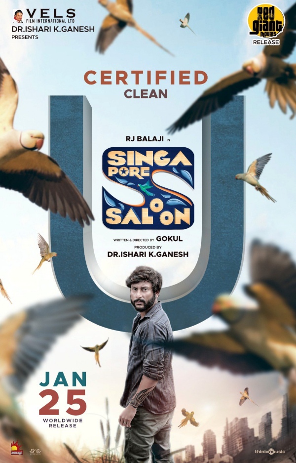 Actor RJ Balajis Singapore Saloon movie gets U Certificate