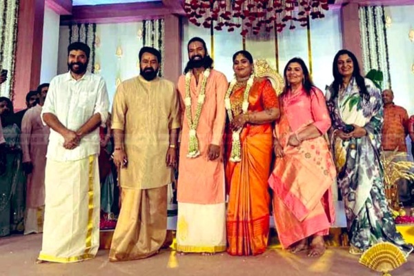 Mammootty and Mohanlal undergoes security check at Suresh Gopi daughter wedding video goes trending