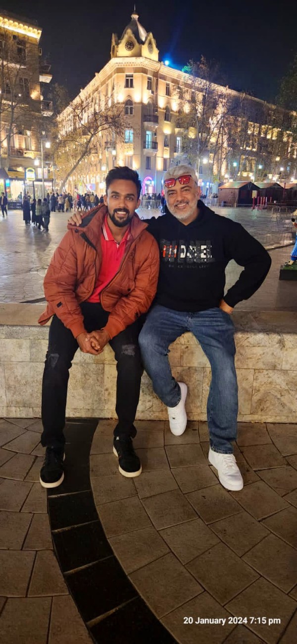  VidaaMuyarchi: Ajith with Aarav in VidaaMuyarchi shooting spot from Azerbaijan