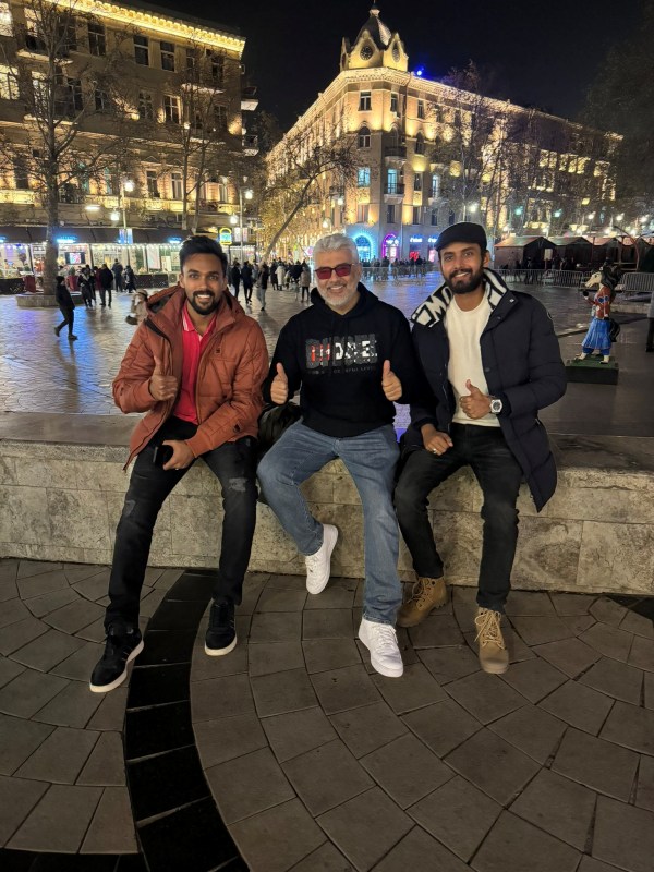 VidaaMuyarchi: Ajith with Aarav in VidaaMuyarchi shooting spot from Azerbaijan