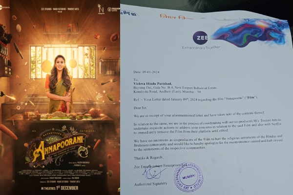 Netflix removed Nayantharas Annaporoani from its OTT platform after religious issue boomed