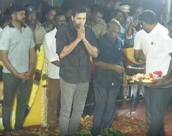  Vijayakanth: Actor Jayam Ravi paid tribute at Captain Vijayakanth memorial