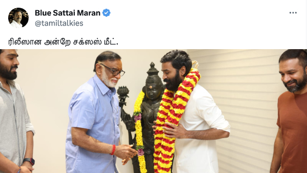 Blue Sattai Maran trolls Dhanush Captain Miller success