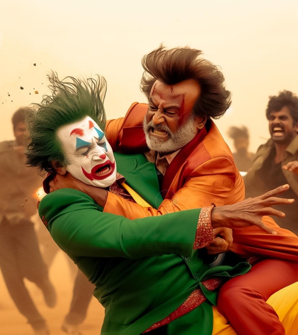  Rajini: Rajini clashing with Hollywood super heroes... Thalaivars AI photos are trending