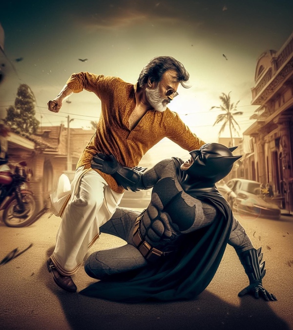  Rajini: Rajini clashing with Hollywood super heroes... Thalaivars AI photos are trending