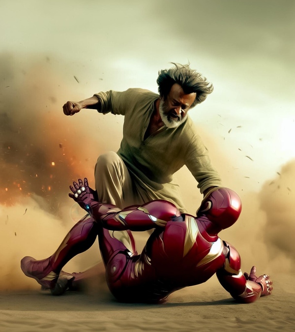  Rajini: Rajini clashing with Hollywood super heroes... Thalaivars AI photos are trending