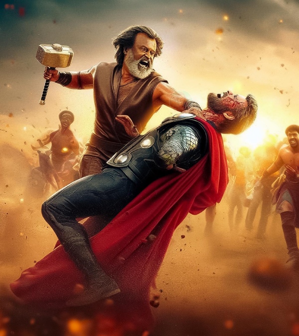  Rajini: Rajini clashing with Hollywood super heroes... Thalaivars AI photos are trending