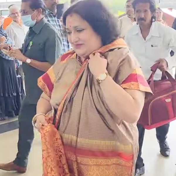 Actor Rajinikanth departs for Ram Temple in Ayodhya with his family