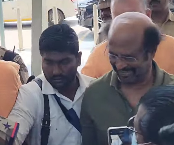 Actor Rajinikanth departs for Ram Temple in Ayodhya with his family