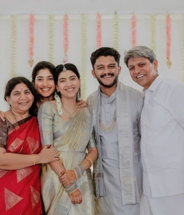 Sai Pallavis Sister Pooja Kannan engagement photos released and its trending in Social Media