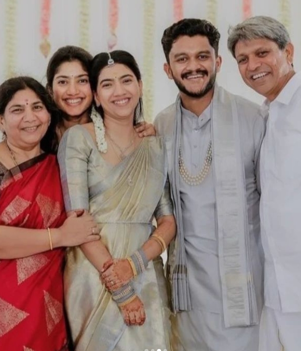 Sai Pallavis Sister Pooja Kannan engagement photos released and its trending in Social Media