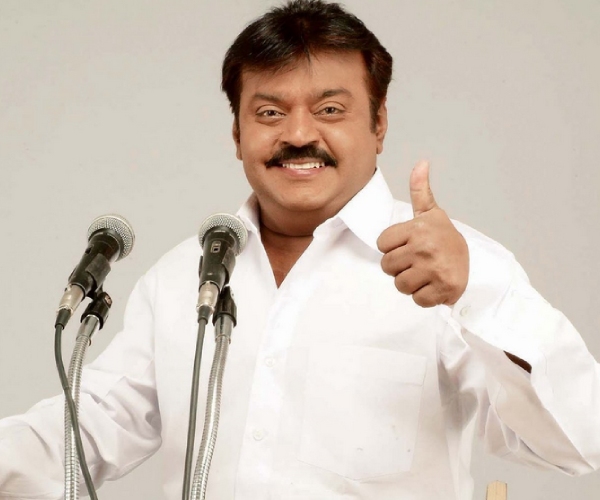 Actress Rekha tribute to Vijayakanth memorial