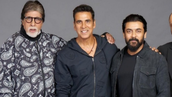  Suriya: Suriya with Bollywood Superstar Amitabh Bachchan and Akshay Kumar