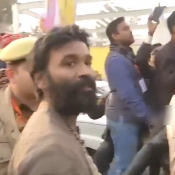 Actor dhanush at ayodhya ram temple video trending on social media 