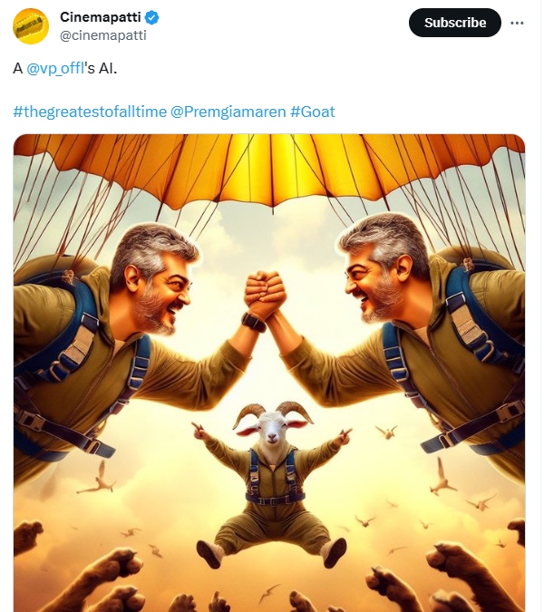  GOAT: Vijays GOAT first-look poster is trending with Ajith version