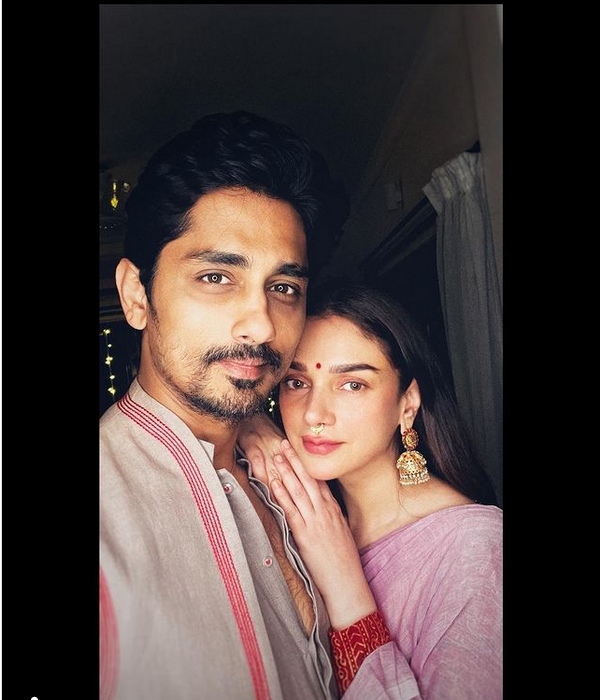 actress siddharth and aditi latest photo trending on social media 