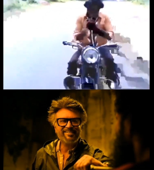 Rajinikanth bike stunt scene trending and fans says he is the real badass Rajinikanth bike stunt scene trending and fans says he is the real badass