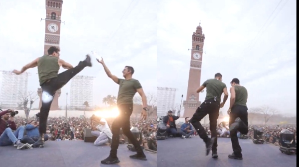 Akshay Kumar And Tiger Shroff Shows their Stunts Infront of 1000 peoples 