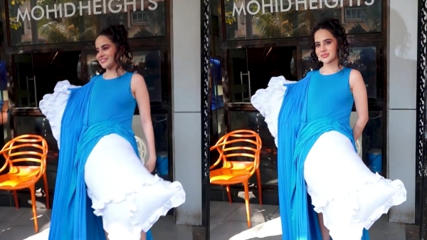 Hindi bigg boss famous urfi javed latest pillow dress video trending in social media 