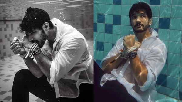 Actor gautham karthik swimming pool instagram post 