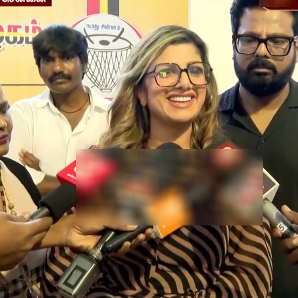 Actress Ramba paid tribute at Captain Vijayakanth memorial