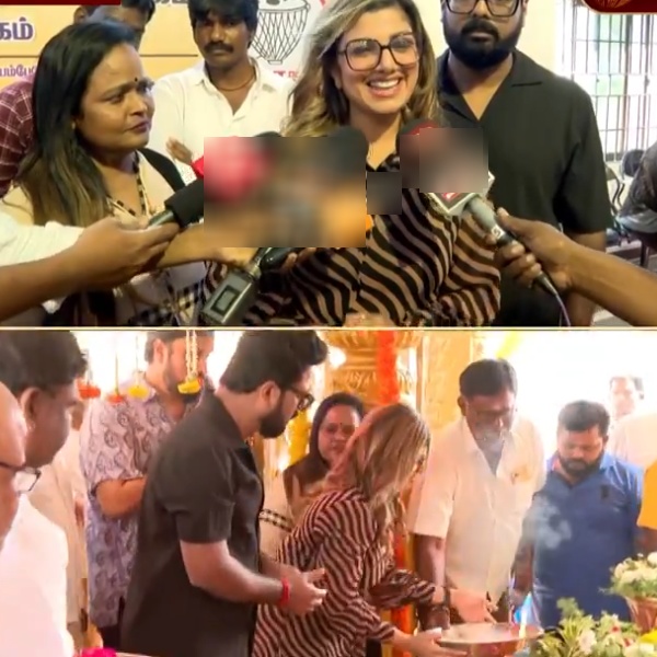 Actress Ramba paid tribute at Captain Vijayakanth memorial