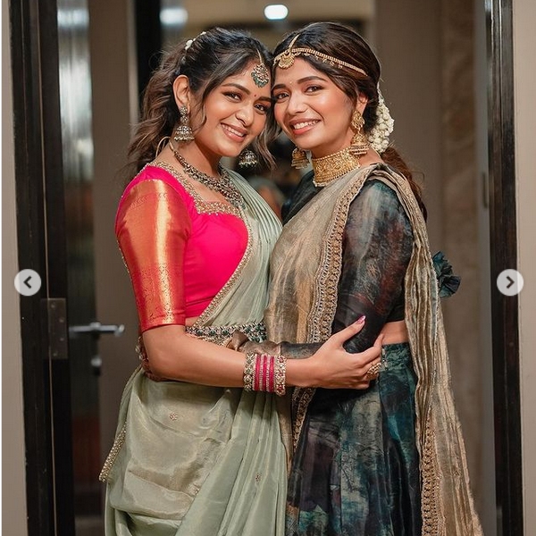 Actress Aditi shankar shared photos with her sister and brother in Instagram