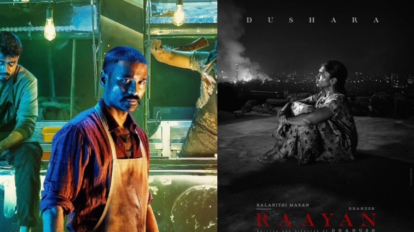 Actor Dhanush released Raayan movie Dushara vijayans poster today