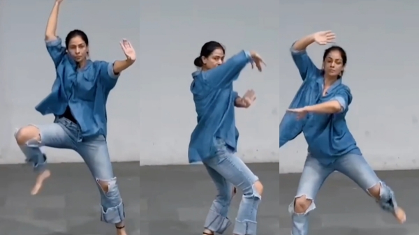 47 year old Actress Simran recreates Pithamagan song dance after 20 years 