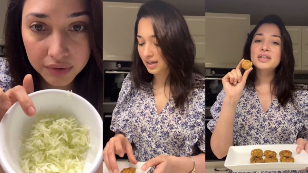 Actress Tamannaah video on her Chaat day in Instagram