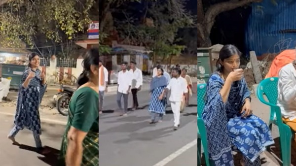 Sanchita Shetty done girivalam at Tiruvannamalai on Maha Shivaratri