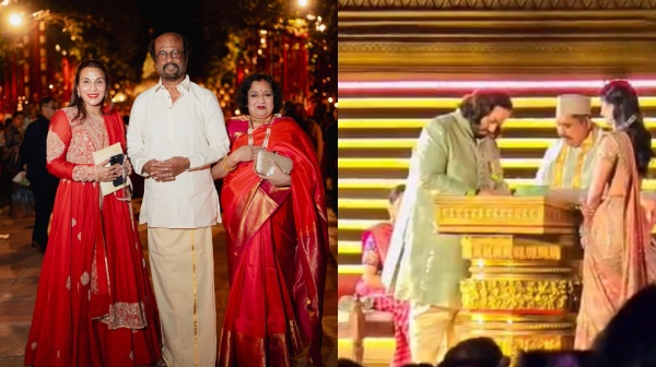 Super Rajinikanth family attending Anant Ambani and Radhika Merchant