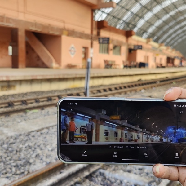 Actor Sivakarthikeyan s SK23 movie shooting Marina beach railway station