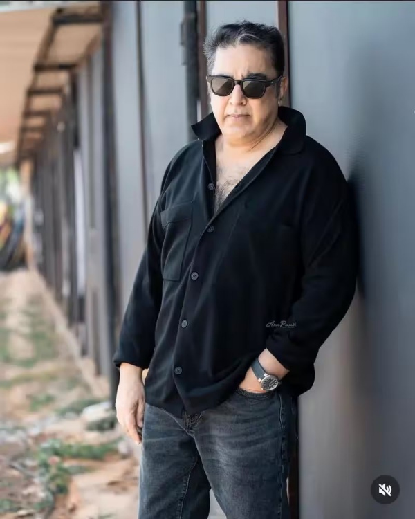 Actor kamal haasan smart look photo trending on social media Actor kamal haasan smart look photo trending on social media